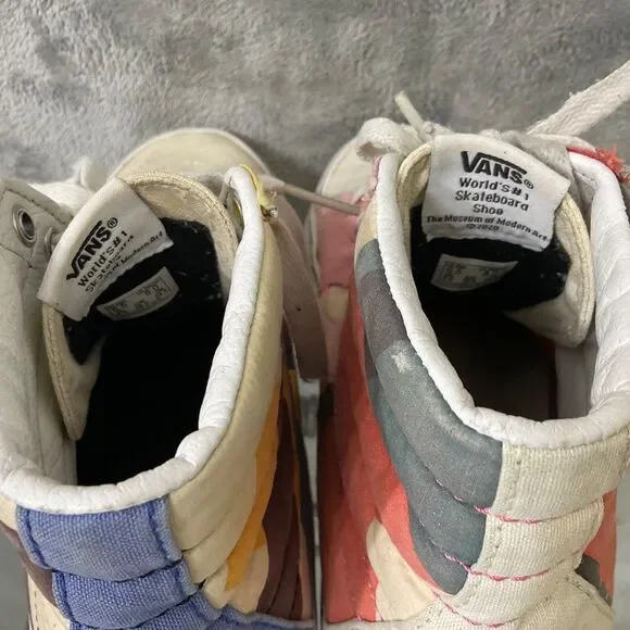 Vans MoMA Shoes Sk8-Hi Museum of Modern Art Skate Sneaker 2020 Women 8 Rainbow - Picture 11 of 12
